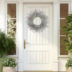 Lavender Wreaths for Front Door Summer Spring Easter Wreaths for Front Door Artificial Farmhouse for Wall Window Party Wedding Porch Room Home Decor(22 Inch)