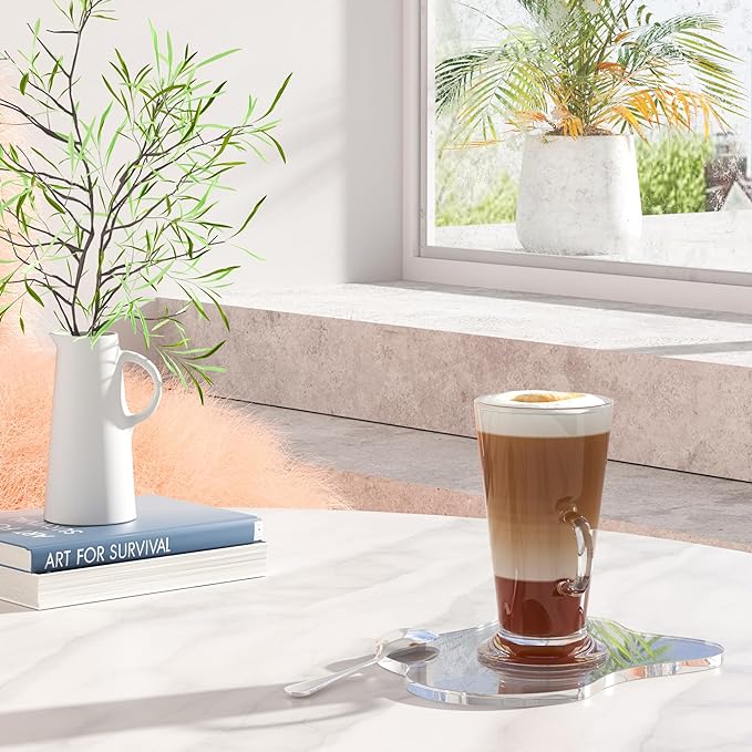 Acrylic Coaster Decorative Plates, Irregular Bar Drink Coaster, Clear Cloud Shape Coffee Cup Coaster, Perfect for Tabletop Protection and Accessories Display.(Clear)