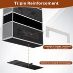 5-Tier Over The Door Storage Organizer with 10 Side Mesh Pockets, 48 lbs Load Capacity, 3 Hooks Design, Door Hanging Organizer with Clear Windows for Bathroom, Bedroom, Nursery, Kitchen-Black