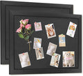 AKTOP Black Cork Board Bulletin Board with Linen 18" X 24", Large Framed Corkboard for Wall, Hanging Pin Board Picture Board for Home Office Decor, Cute Vision Board with Pushpins, 2 Pack