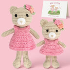 Big Sister Crochet Gift – Big Sister Little Sister Bear Dolls, Handmade Matching Stuffed Animals for Sibling Celebration, Older Sister Gift