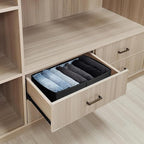 2 Pack Large Wardrobe Closet Organizer - Drawer Organizer Clothes, Efficient Sweatshirt Organizer for Closet, Versatile Closet Organizers and Storage (Black, 17.7" L x 9.8" W x 7.1" H)