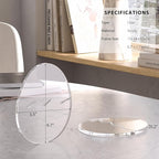 Acrylic Coaster Decorative Plates,Office Desk Accessories, Clear Dinosaur Egg Shape Coffee Cup Decor, Perfect for Tabletop Protection and Display.
