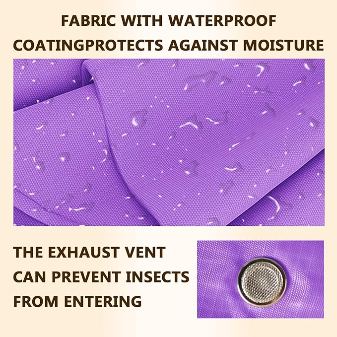 3-Layer Compressible with Zippers Blanket & Comforter Storage Bag,Ultra Space Saving Self Compression Organizer，Save 50% Space, 2 PCS，Purple