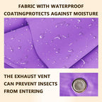 3-Layer Compressible with Zippers Blanket & Comforter Storage Bag,Ultra Space Saving Self Compression Organizer，Save 50% Space, 2 PCS，Purple