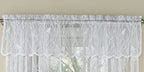 Sweet Home Collection Kitchen Window Tier, Swag, or Valance Curtain Treatment in Stylish and Unique Patterns and Designs for All Home Décor, Songbird White