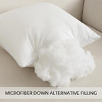 Oubonun 12x20 Outdoor Pillow Inserts (Pack of 4) - Square Waterproof Throw Pillow - Decorative Throw Pillows Insert for Couch Sofa Bed Patio Furniture - White Pillows