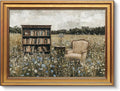 VIYYIEA Vintage Gold Framed Wall Art for Living Room, Books Canvas Prints Home Decor, Fantasy Painting Picture, Bedroom Wall Decor Gifts for Friends or Family -【The Garden of Spirit】-(16L x 12W)
