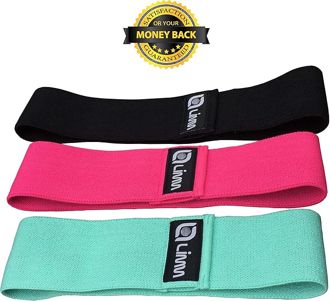 Fittest Pro by Limm Resistance Bands for Legs and Butt, Fabric Exercise Loop Bands Yoga, Pilates, Rehab, Fitness and Home Workout, Strength Bands for Booty