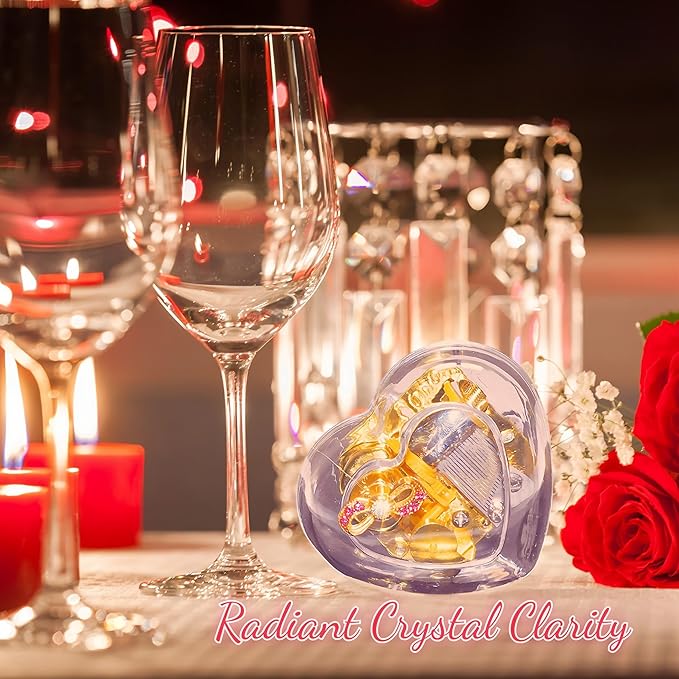 Happy Birthday Music Box,Little Shape of Love Heart Wind Up Musical Boxes for Her,Mom,Dad,Women,Granddaughter.Gifts for Anniversary/Birthday/Christmas/Valentine's/Mother's/Father's Day.