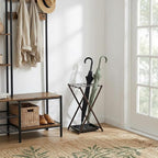 Folding Umbrella Storage Stand Rack Holder Organizer Bin for Entryway Home Commercial Office Décor with Drip Tray