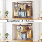 Ulif E7 Garment Rack, Heavy Duty Clothes Storage System with Extendable Hangers Rods, Metal Clothing Rack with 6 Wire Shelves, (52.3"-72") W x 14.5" D x 71.2" H, Load 838lbs, Bronze