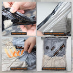 12 PCS Travel Vacuum Bags with Pump, Space Saver Vacuum Storage Bags Travel Pack Vacuum Kit with Wireless Electric Pump for Luggage Blankets Clothes, 6-20 inch, 4-24inch, 2-28inch