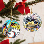 Dragon Hanging Ornament, Christmas Ornaments, Xmas Decorations for Tree, Ornaments for Christmas Tree, Holiday Ornament, Dragon Lover Gifts, Holiday Party Gifts, and Xmas Gift Ideas