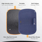 FEZIBO Standing Desk Mat with Anti Fatigue Bar, Wooden Wobble Balance Board with Ergonomic Design Comfort Floor Mat