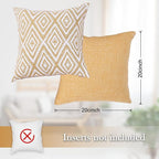 HPUK Decorative Throw Pillow Covers Set of 4 Couch Pillows Accent Cushion Cover for Couch Sofa Living Room, 20"x20" inches, Ochre