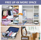 Cozy Essential Vacuum Storage Bags, Compression Space Saver Bags for Clothes, Comforters, Blankets, Pillow, Bedding, Sealer Clothing Storage,25 Combo