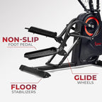 Sunny Health & Fitness Cardio Climber Stepping Elliptical Exercise Machine for Home with 8 Levels of Magnetic Resistance, Performance Monitor, Full Body Workout