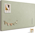 Large Bulletin Board, 48 X 35 Inches Felt Cork Board with 40 Pushpins, Foldable Felt Notice Pin Board Photo Display Board with Self-Adhesive Tape for Office Home School (Sage, 48x35 inch)