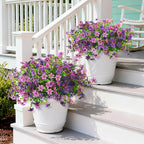 Artificial Flowers for Outdoors, 12 Bundles Multicolor Faux Silk Flower Spring Summer Decoration, Artificial Plants Fake Outdoor Flowers UV Resistant No Fade for Home Planter Porch Patio Yard Decor