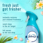 Febreze New & Improved Air Mist Bora Bora Waters, Air Freshener, Home and Kitchen Essentials, Odor Fighting Room Spray (Pack of 6)