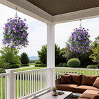INQCMY Artificial Flowers Wind Chime Bellflower 2 Pcs Faux Flowers for Plant Pot Flexible Detachable Stems for Home Decor Indoor Outdoor Wedding Party Garden Decorations
