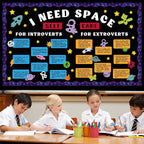 Outer Space Bulletin Board Set Astronaut Classroom Decorations I Need Space Self Care Mental Health Galaxy Planet Rocket Solar System Cutouts for Back to School Chalkboard Nursery Teacher Supplies