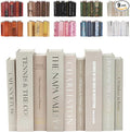 9 Faux Books Neutral - Decorative Box with Hidden Storage, Neutral Home Accessory, Bookshelf Accent, Coffee Table Book, Home Staging Accessory, Paper Wrapped Books