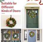 12 in Wreath Hanger for Front Door 2 Pack White Wreath Hangers Over The Door Wreaths Hanger Hook Christmas Wreaths Hook Decorative Halloween Easter Hangers Sturdy Home Hanging Wide