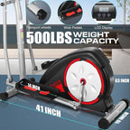 ANCHEER Elliptical Exercise Machine,Elliptical Machine Max 500LBS for Safety,8-Level Resistance&Hyper-Quiet Magnetic Driving System,Elliptical Trainer with Pulse Rate Grips&LCD Monitor&15.5IN Stride