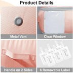 DIMJ Comforter Storage Bag - 110L Ultra Space Saving Self Compression Organize 6 Pack for Duvet, Pillow, Bedding, Blanket Storage Organizer Nylon Compression Bags