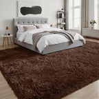 Fluffy Area Rugs 9x12 Living Room Bedroom: Ultra Soft Shag Rug Upgrade Non-Slip Non-Shedding Large Fuzzy Plush Carpet Indoor Floor Carpets for Kids Room Playroom Nursery Dorms Home Decor Brown