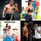 Resistance Bands, Exercise Bands Set for Working Out, Resistance Bands with Handles, Home Gym Workout Bands, Fitness Equipment for Men and Women Strength Training