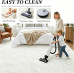 8x10 Area Rugs for Living Room Bedroom: Ultra Soft Fluffy Shag Rug Upgrade Non-Slip Non-Shedding Large Fuzzy Plush Carpet Indoor Floor Carpets for Kids Room Playroom Nursery Dorms Home Decor Ivory