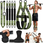 Upgraded Pull Up Assistance Bands, Heavy Duty Resistance Bands with Handles, Exercise Band with Door Anchor, Adjustable Workout Band Set for Pull Up Bar, Full Body Strength&Muscle Training, Home Gym