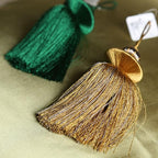 2 Pcs Decorative Tassels for Home Decor, Elegant Lamp Tassels & Door Tassels, Soft Silk-Look Hanging Tassel Accent for Table Lamps, Cabinets & Interior Styling, 4.3 Inch Tassel Ornament (Red)