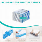 10 Pack Space Saver Vacuum Storage Bags Travel Vacuum Bags for Luggage Clothing Compression Bags for Travel Essentials No Vacuum or Pump Needed