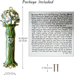 4.9 Inches Hand-Painted Mezuzah, Exquisite Enamel Design with Scroll Included for Jewish Occasions