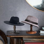 CHADWICK Vintage Hat Rack Stand, Rustic Brown Hat Display Stand Wood, Hat Rack Tabletop Cap Organizer and Display Rack, Wig Holder Display Cowboy Hat Rack Hat Organizer for Closet, Home Decor