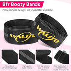 BFR Booty Bands for Women Glutes - Blood Flow Restriction Bands with Weekly Plan for Legs, Butt & Hip Building, Occlusion Bands for Workouts, Best Fabric Bands for Squat Butt & Thigh