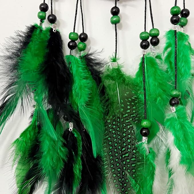 Dream Catchers, Green Leaf Weed Dreamcatcher Wall Hanging Ornament for Bedroom Living Room Apartment Wedding Party Decor, Festival Blessing Gift (Leaf-S)