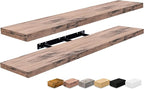 Sorbus Floating Shelves for Wall - 48 Inch Long Bathroom Shelves, Wall Decor for Bedroom, Kitchen, Living Room & Book Storage - Mounted Floating Shelf with Invisible Brackets (Mahogany, 2 Pack)