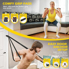Pull Up Bands, Resistance Bands Set for Pull-Up Assistance, Exercise Bands with Door Anchor & Grip Pads for Men & Women Working Out, Physical Therapy, Muscle Training
