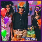 Moucuny 4 Pcs Mardi Gras Table Decorations Wooden Mask Decor Purple Golden Green Carnival Tiered Tray Decor Mardi Gras Centerpieces Decorative Masks Block Signs Gift for Masquerade Party Home Kitchen