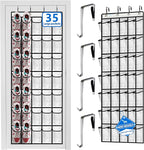 over the door shoe organizer,2025 upgraded,over the door shoe organizer,35 Huge clear pockets,over door shoe organizer,Store size 13 shoes,Strong material,hooks Suitable for various doors,White