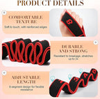Fitness Resistance Bands for Stretching and Yoga, Numbered Resistance Band with Clear Markings, 8-Section Elastic Exercise Band for Pilates, Flexibility Training, Full Body Workout