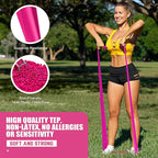 HPYGN 3 Levels Non-Latex Exercise Bands for Physical Therapy & Yoga, Professional Resistance Bands Set for Working Out, Strength Training, Pilates & Rehab, TPE Elastic Stretch Bands for Seniors, Women