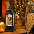 Wondise Lighted Angel Christmas Snow Globes Musical Lantern with Timer, USB Powered & Battery Operated Swirling Glitter Water Globes Christmas Decoration Lantern (3.7 x 3.7X 11.4 inch)