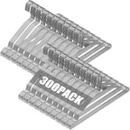 SPECILITE Wire Hangers 300 Pack, Metal Wire Clothes Hanger Bulk for Coats, Space Saving Metal Hangers 16.7 Inch Ultra Thin Non Slip with Groove, for Standard Size Suits, Shirts, Pants, Skirts-Silver