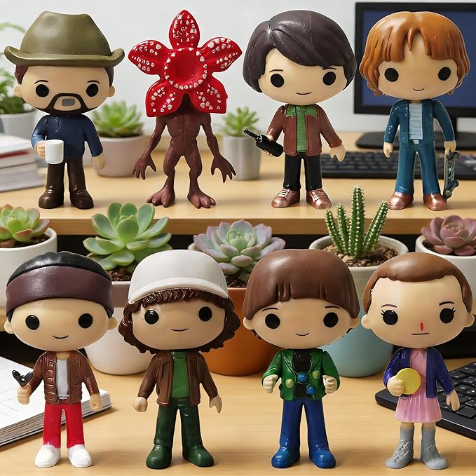 8Pcs Stranger Figure,Character Model Collectable Figure Creative Gift for Fans
